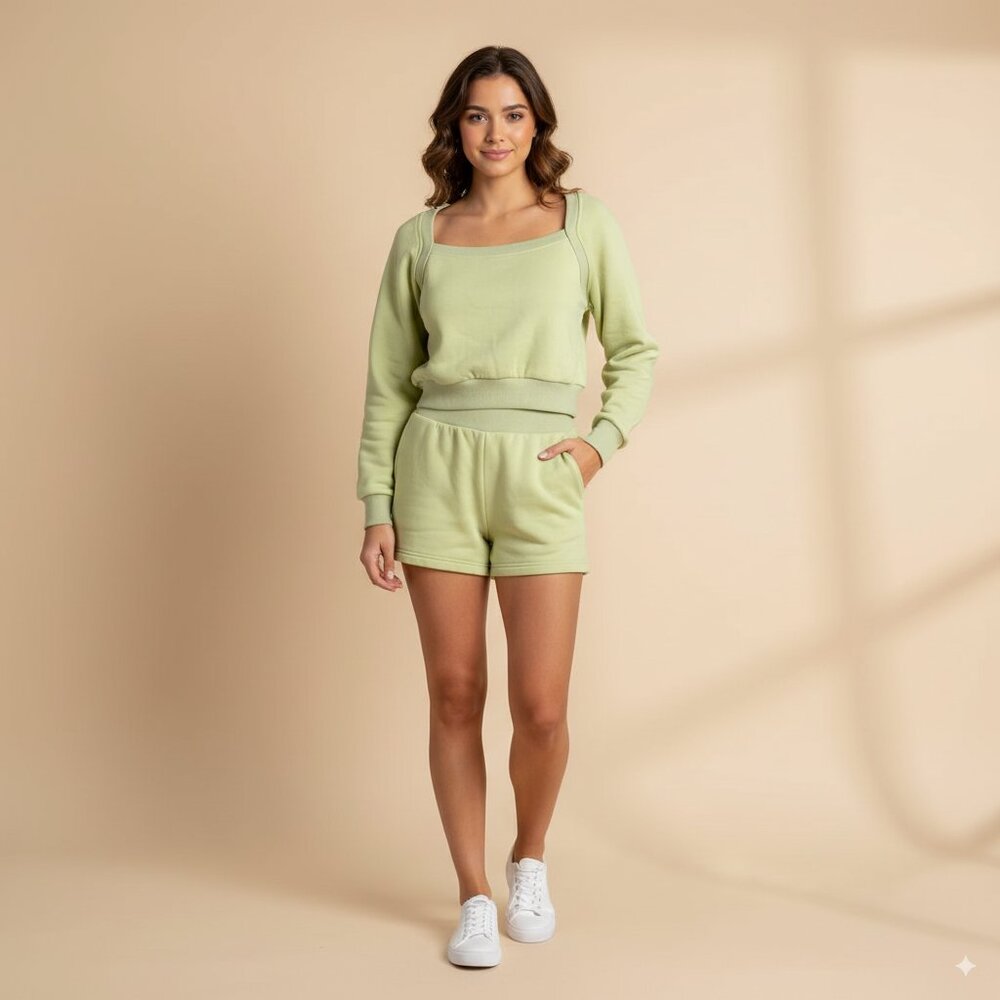 NWT NIA the brand Cora Sweatshirt and Short Set